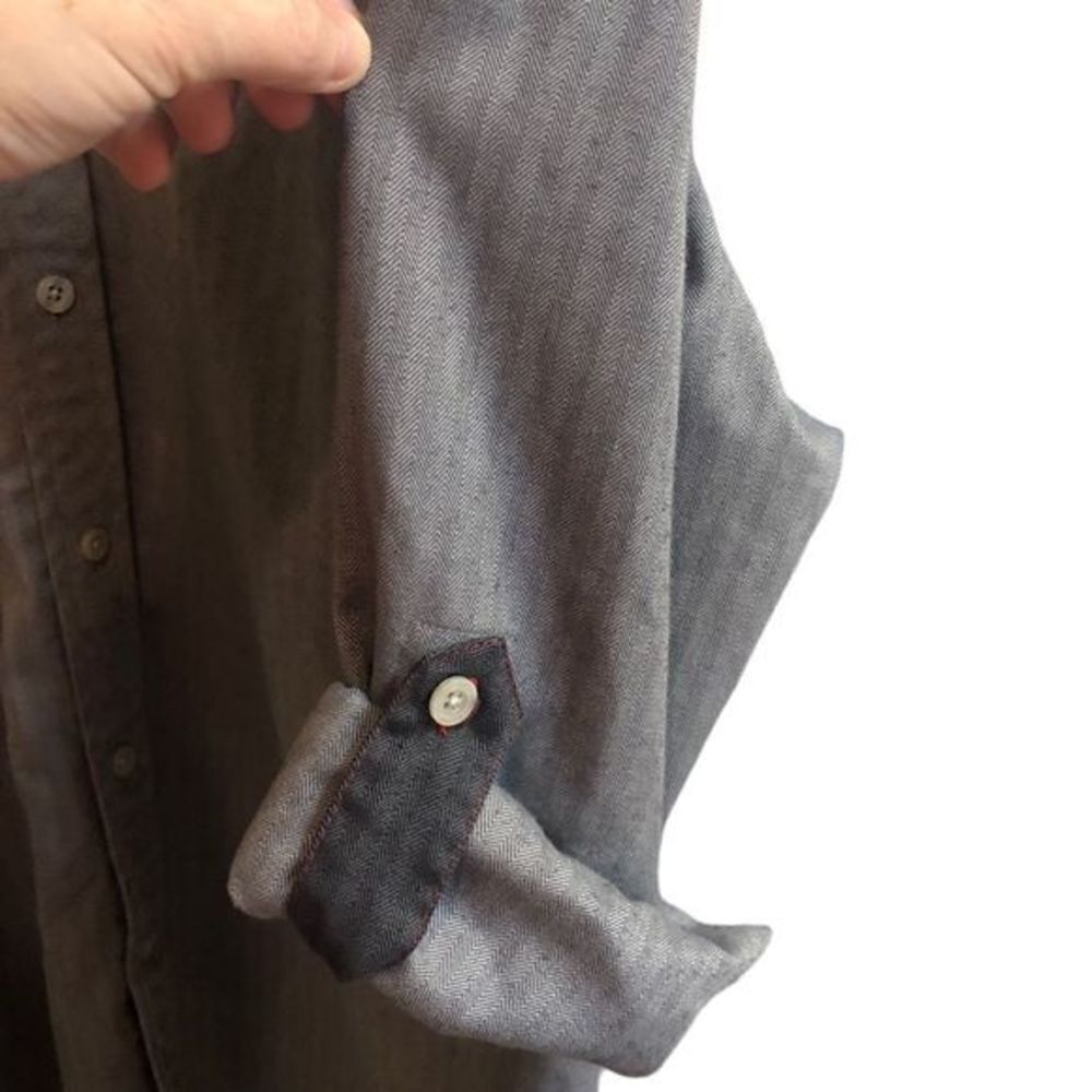 Oakley Mens‎ Casual Tactical Gray Convertible Sleeves Button Down - Picture 4 of 8